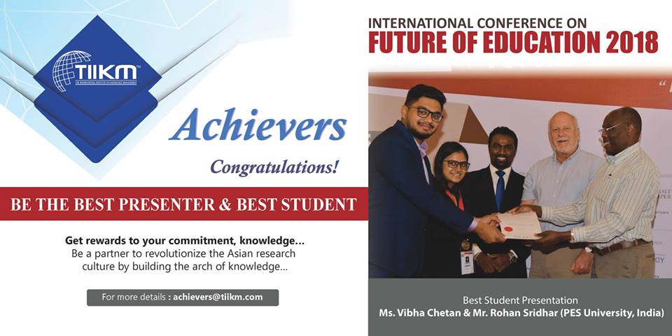 Best Presentation Award at International Conference