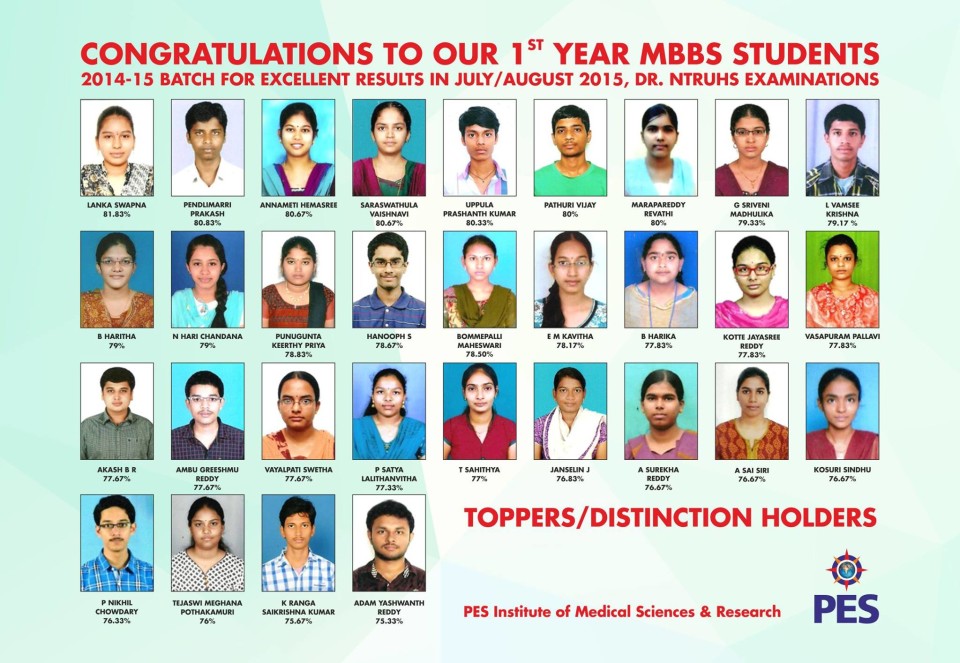 PESIMSR TOPPERS / DISTINCTION HOLDERS