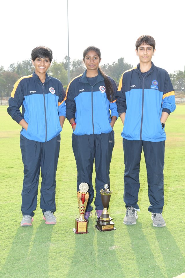 PESU Women's Badminton team wins the title at the REVELS 2019