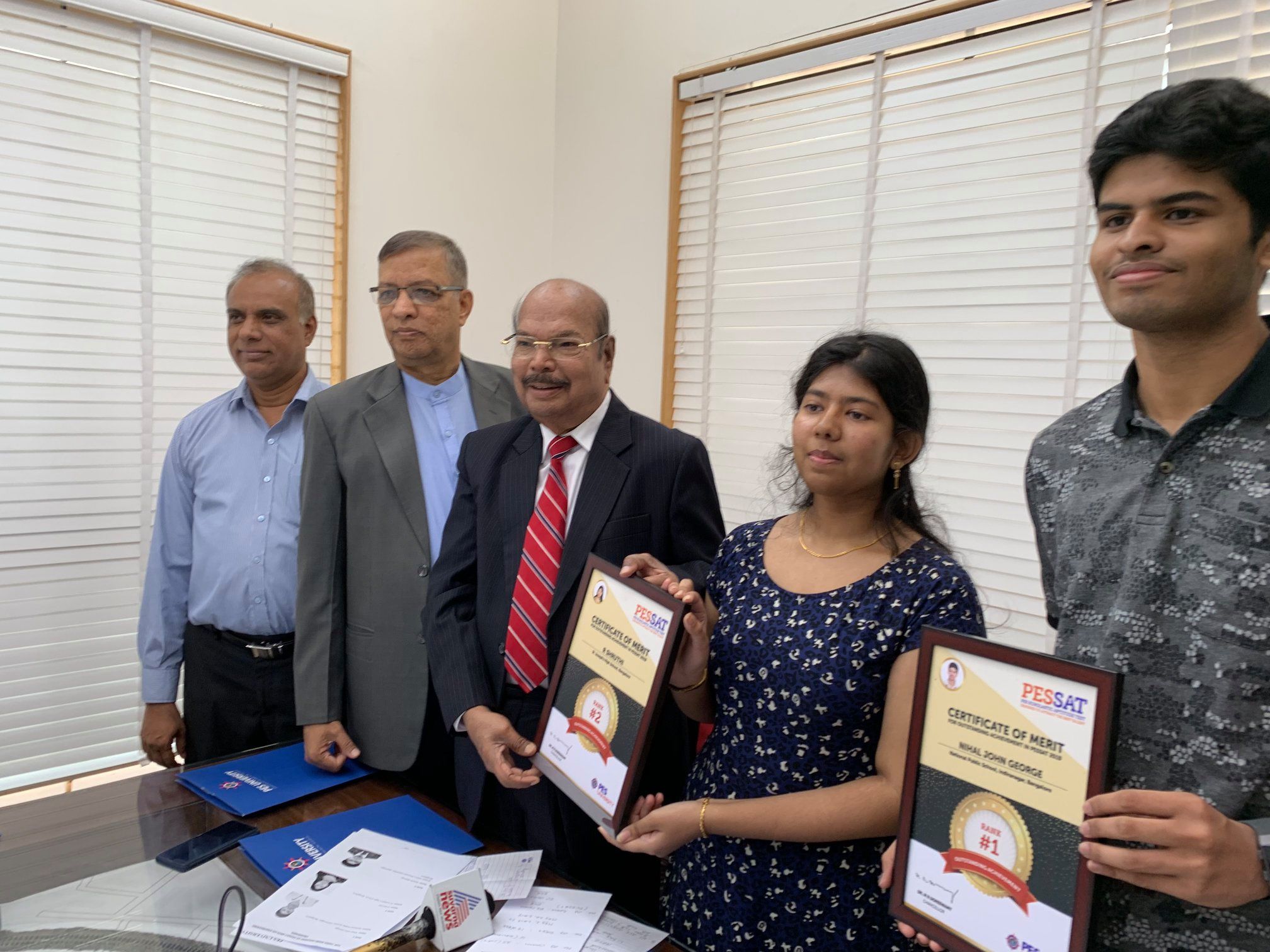 Announcement of PESSAT-2019 Ranks & Felicitation of Toppers