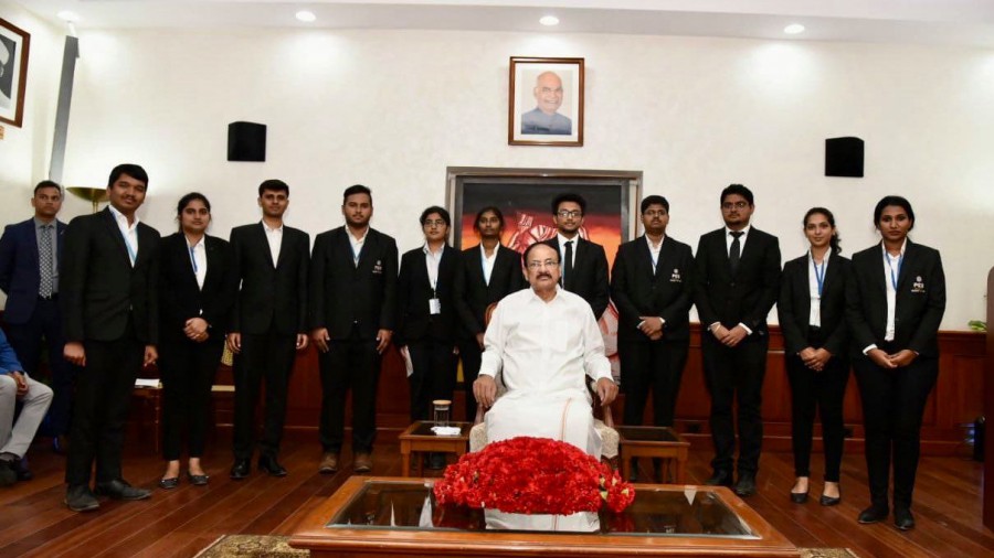 Law students’ interaction with honourable Vice President of India