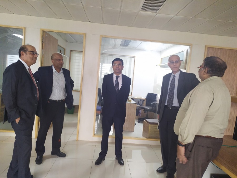 Distinguished visitors to the campus