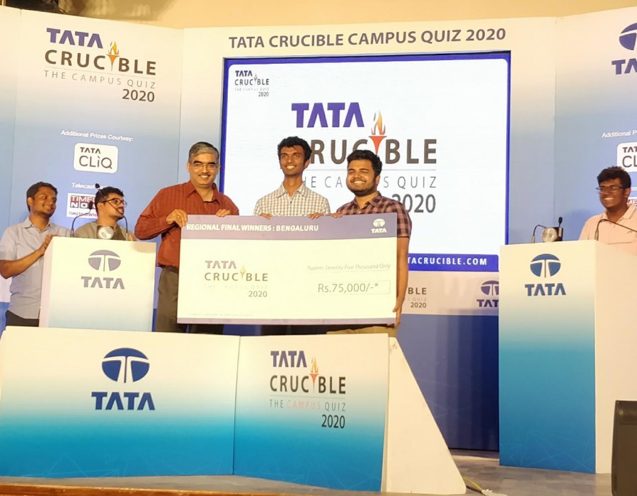 Top spots at Tata Crucible Campus Quiz 2020 Bangalore round