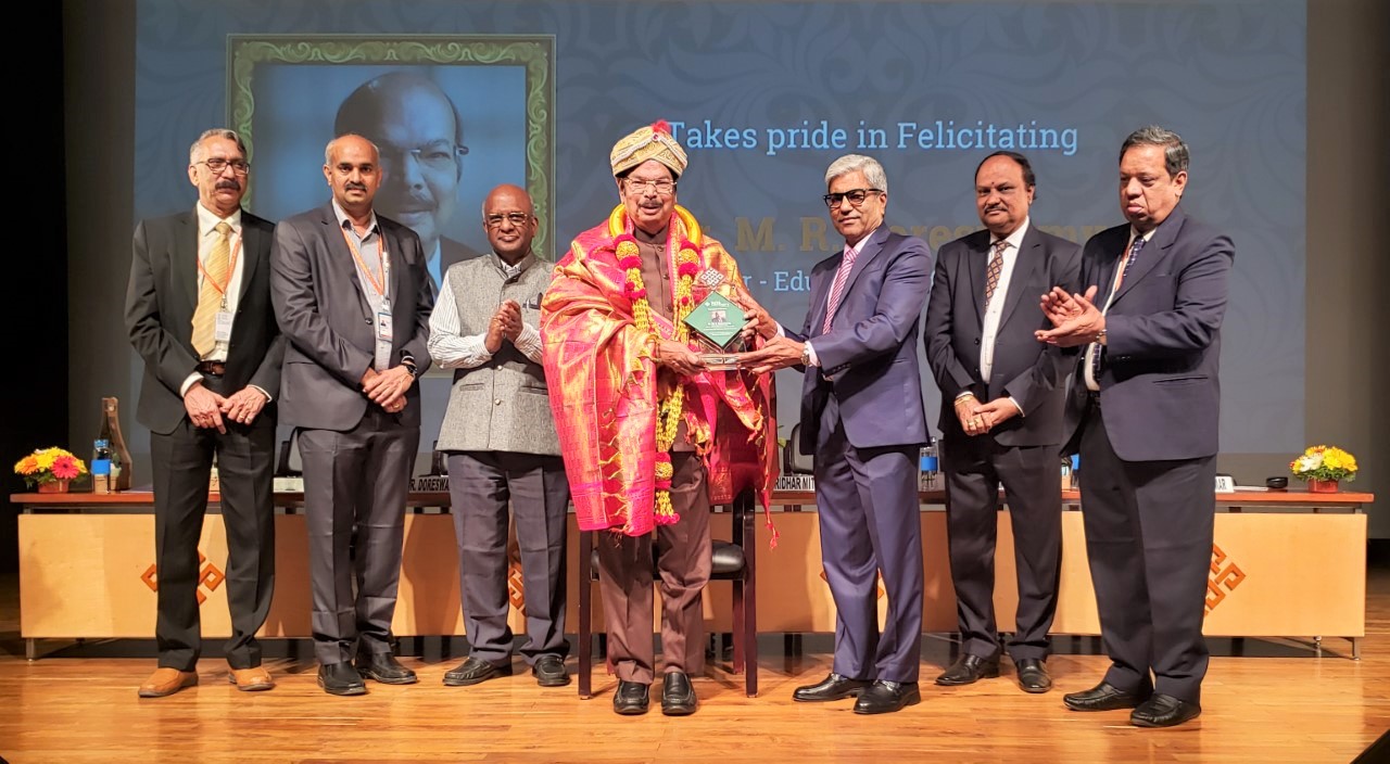 The felicitation ceremony - Dr. M.R Doreswamy  @ REVA University