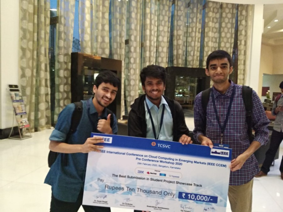 Award for Doctor's Scribe in Student Project Showcase of IEEE CCEM 2020 pre conference workshop