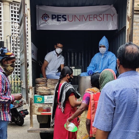 #PESCares - AMID PANDEMIC, PES UNIVERSITY HAS VOLUNTEERED FOR “MEALS DRIVE” - DELIVERING FOOD FOR PATIENT’S FAMILIES STRUGGLING WITH FOOD INSECURITY DURING THE JANATA CURFEW