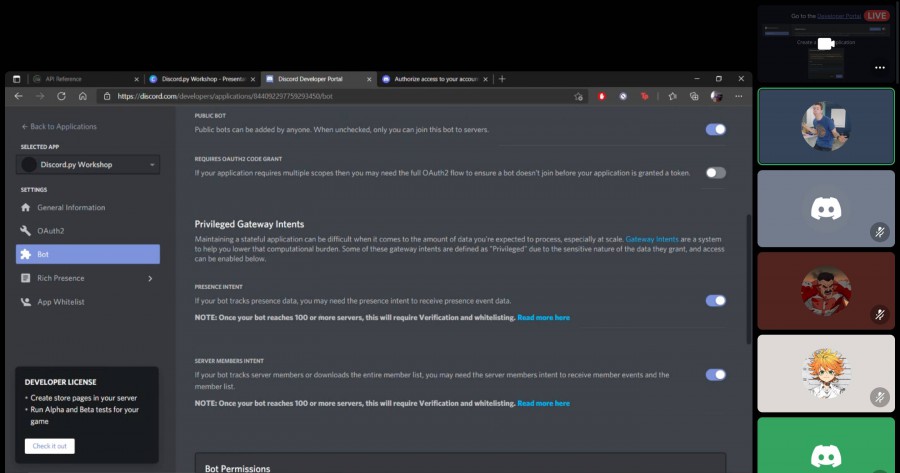Workshop on building a Discord bot using Python