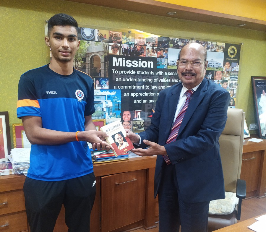 Saneeth S Dayanand Student of II PU Commerce from PES Institutions has been selected for the Russian International Junior Series 2021