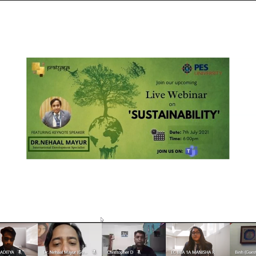 Webinar on sustainability