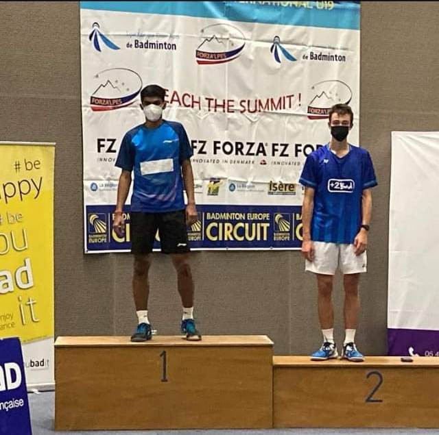 Saneeth Dayanand Shimoga emerged as a Champion at Junior International Badminton Series in France