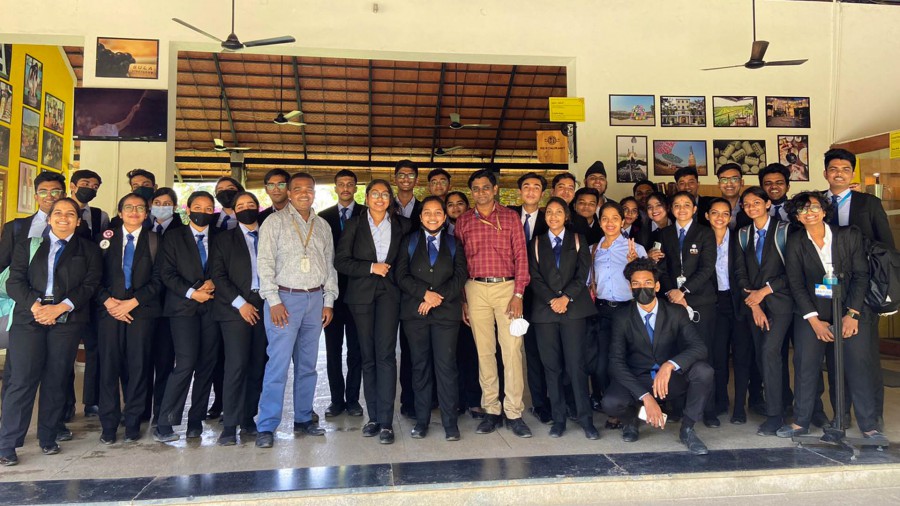 Industrial visit to vineyard