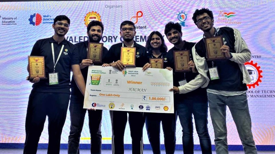 "HACMAN" wins big at Smart India Hackathon, 2022!