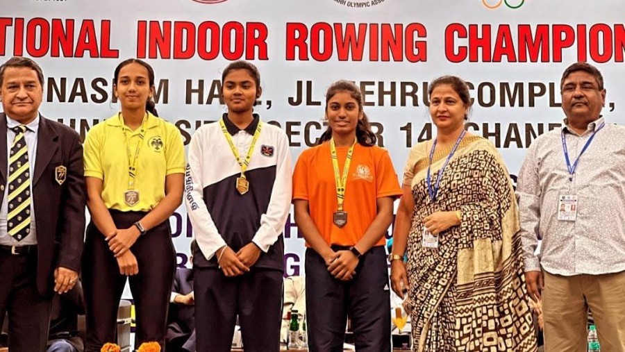 Manasa S M wins medal in Indoor National Rowing Championship