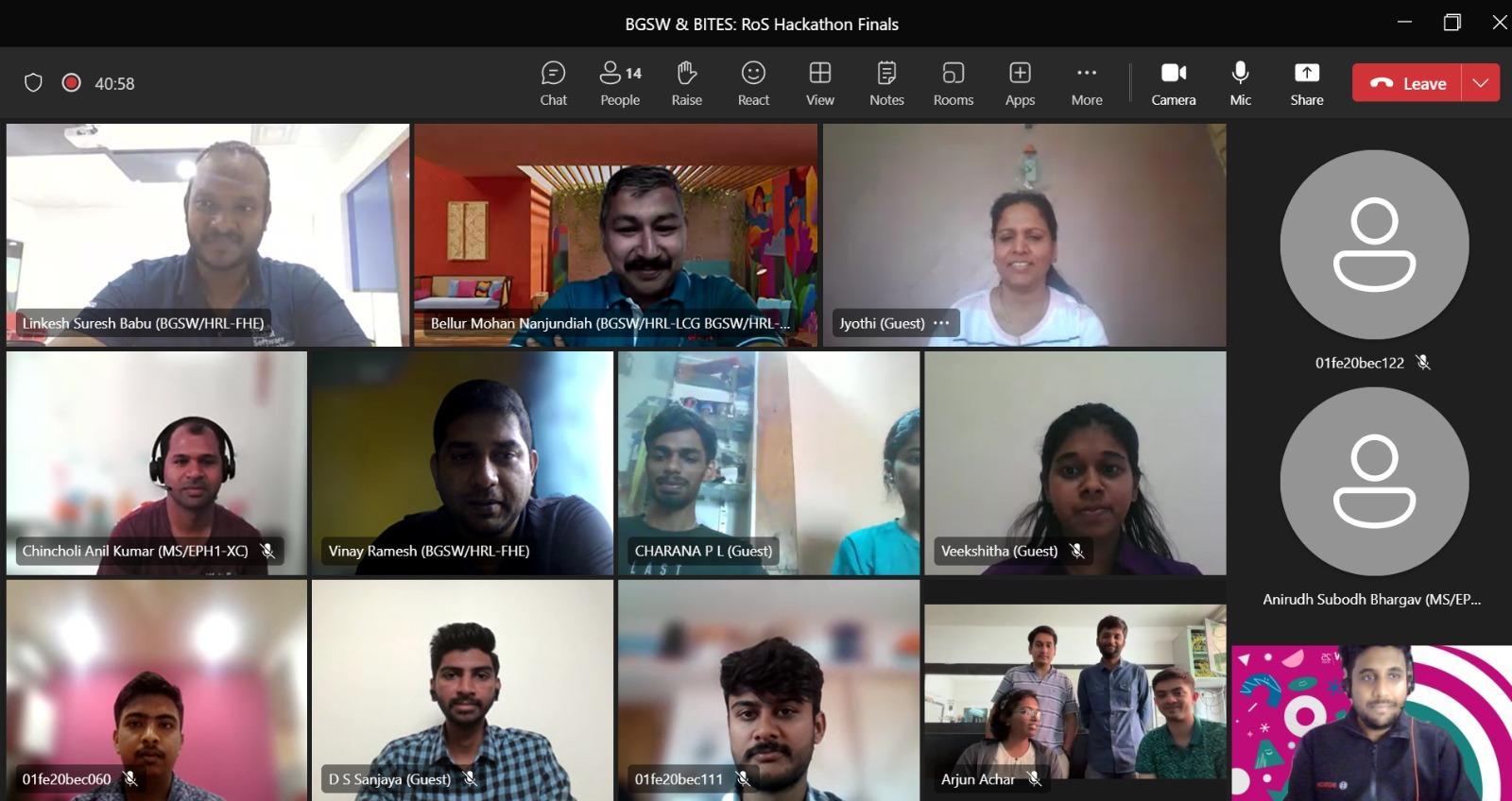 PESU Students 1st Runner-Up Position in the BITES - Bosch Hackathon – 2024 (Virtual)