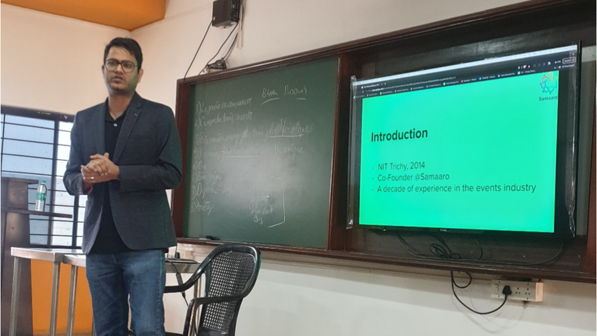 Guest talk on tech trends in events business