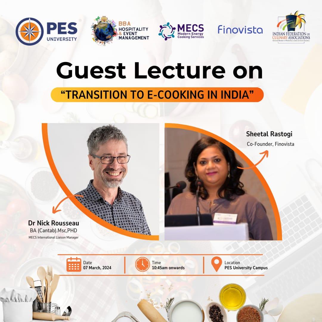 Guest lecture on transition to e-cooking