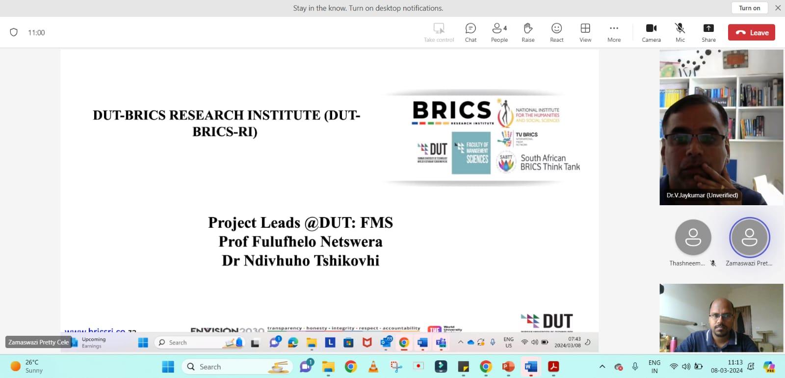 Exploring research collaborations among BRICS nations