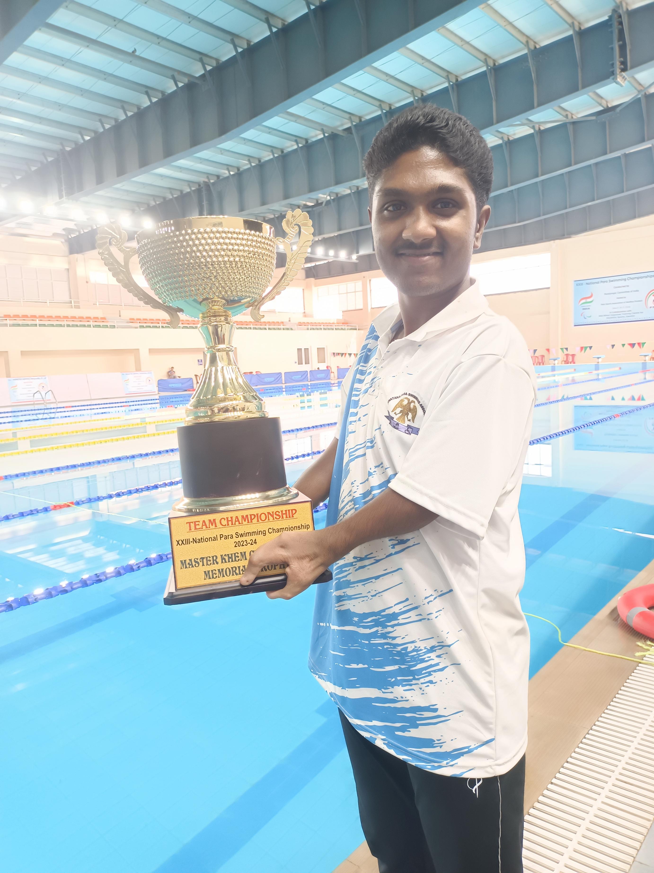 PESU student strikes gold and silver at the 23rd National Level Para Swimming Championship - 2024