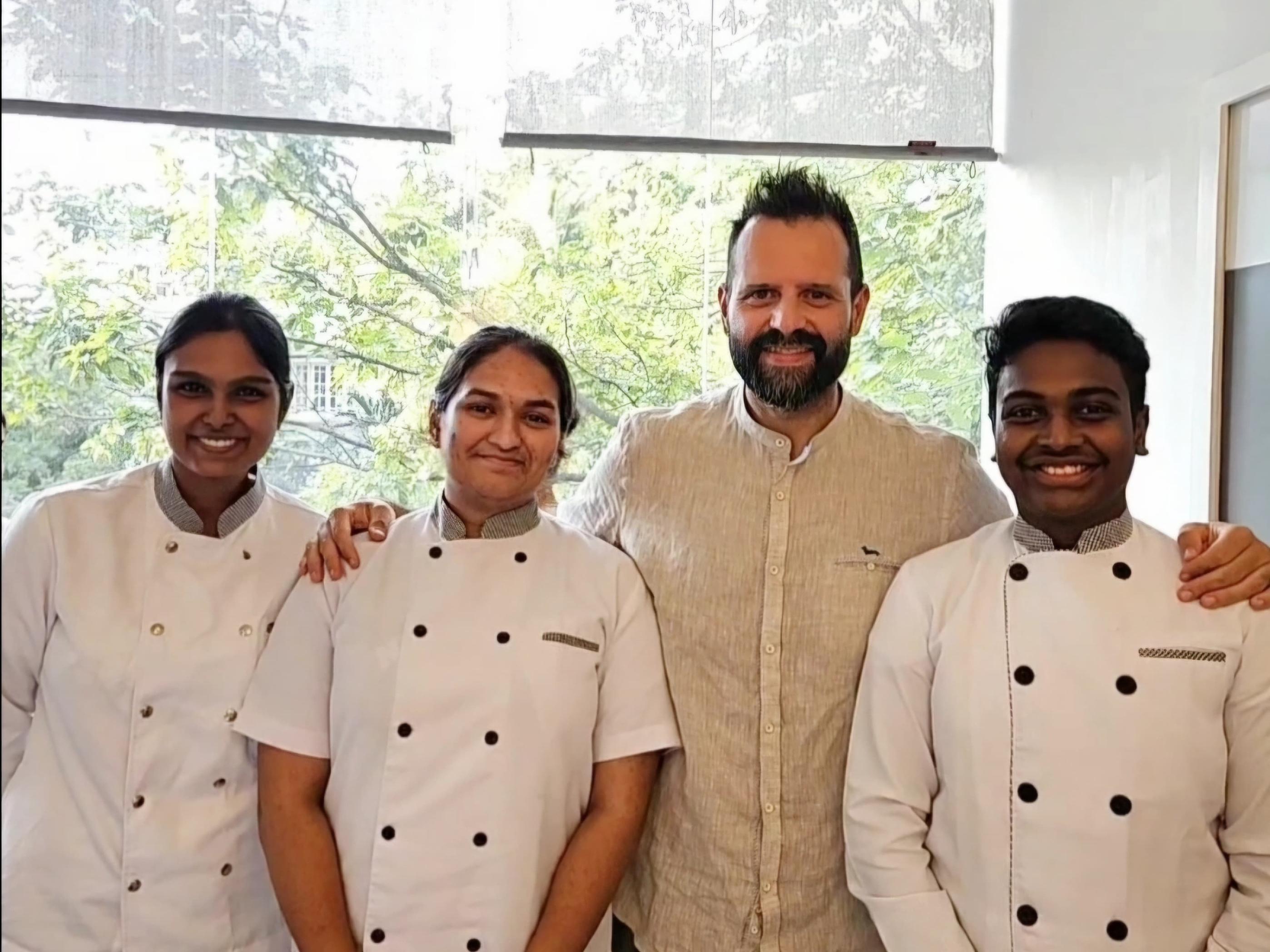 Learning patisserie techniques