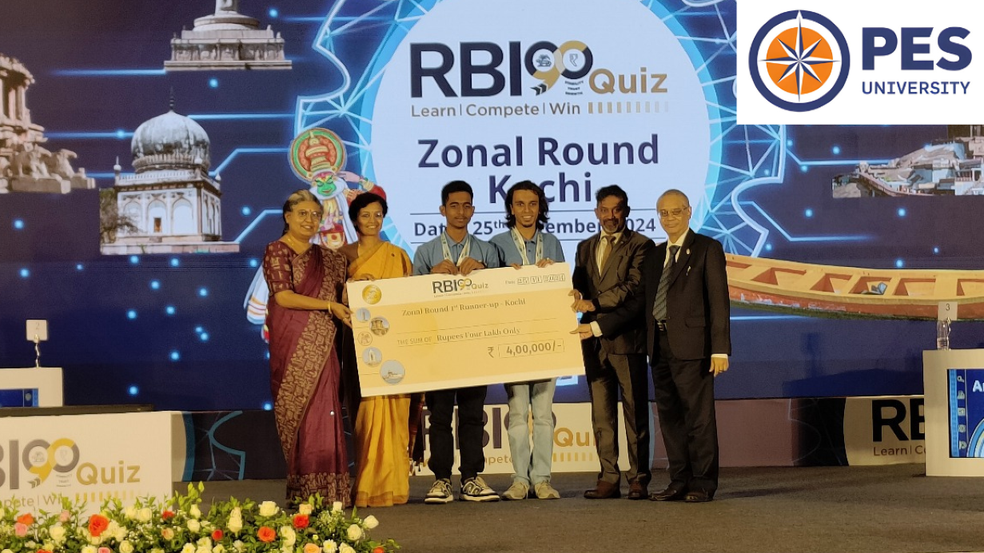 PESU Students Excel at Zonal Round of RBI90 Quiz, Advance to National Finals