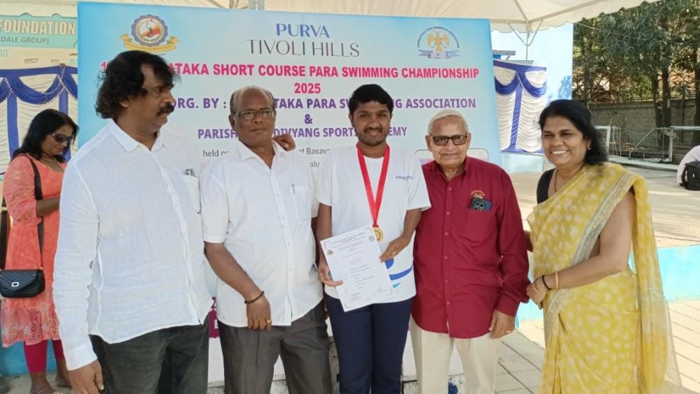 Student Achievement: Naveen’s medal haul in para swimming championship