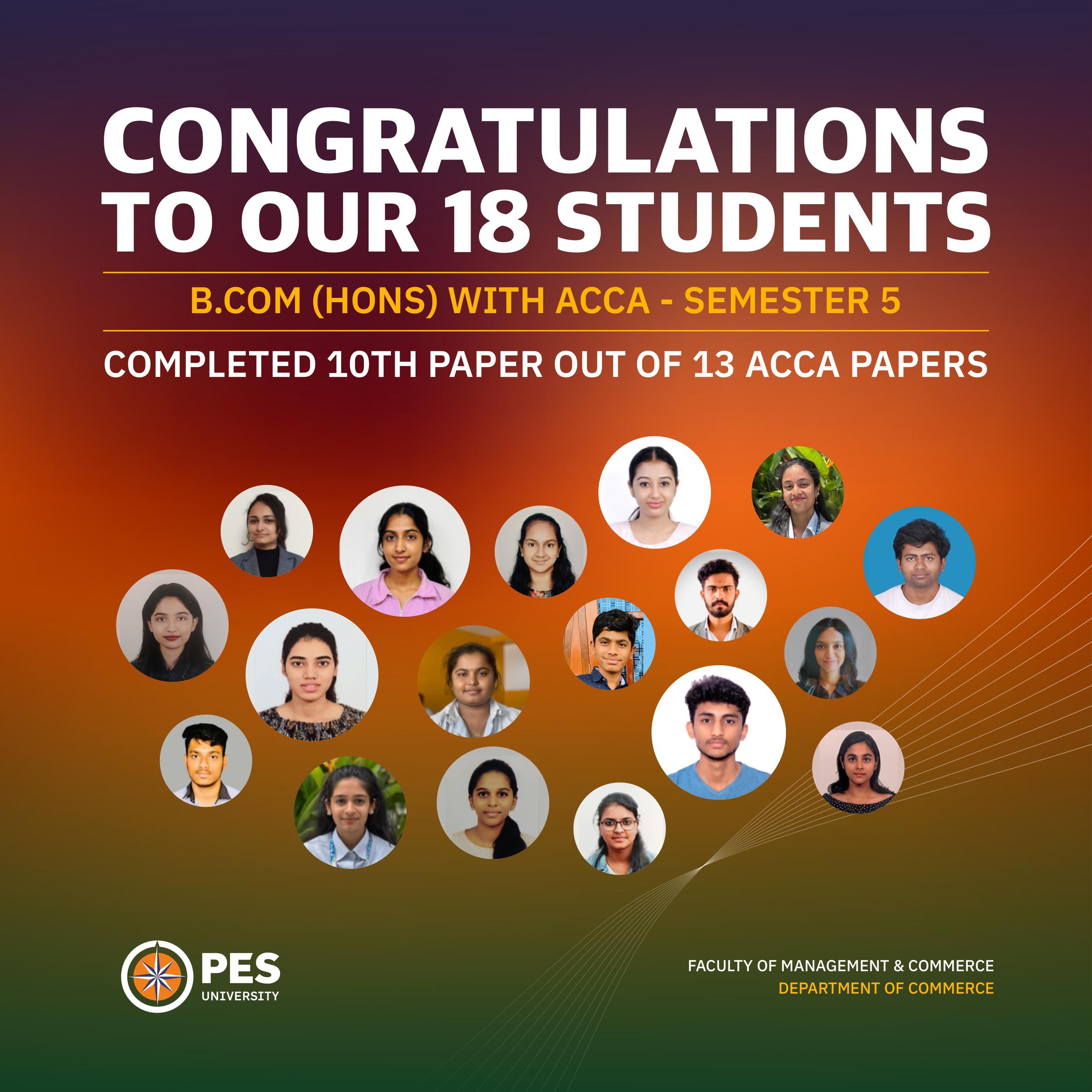 Creditable performance in ACCA examinations