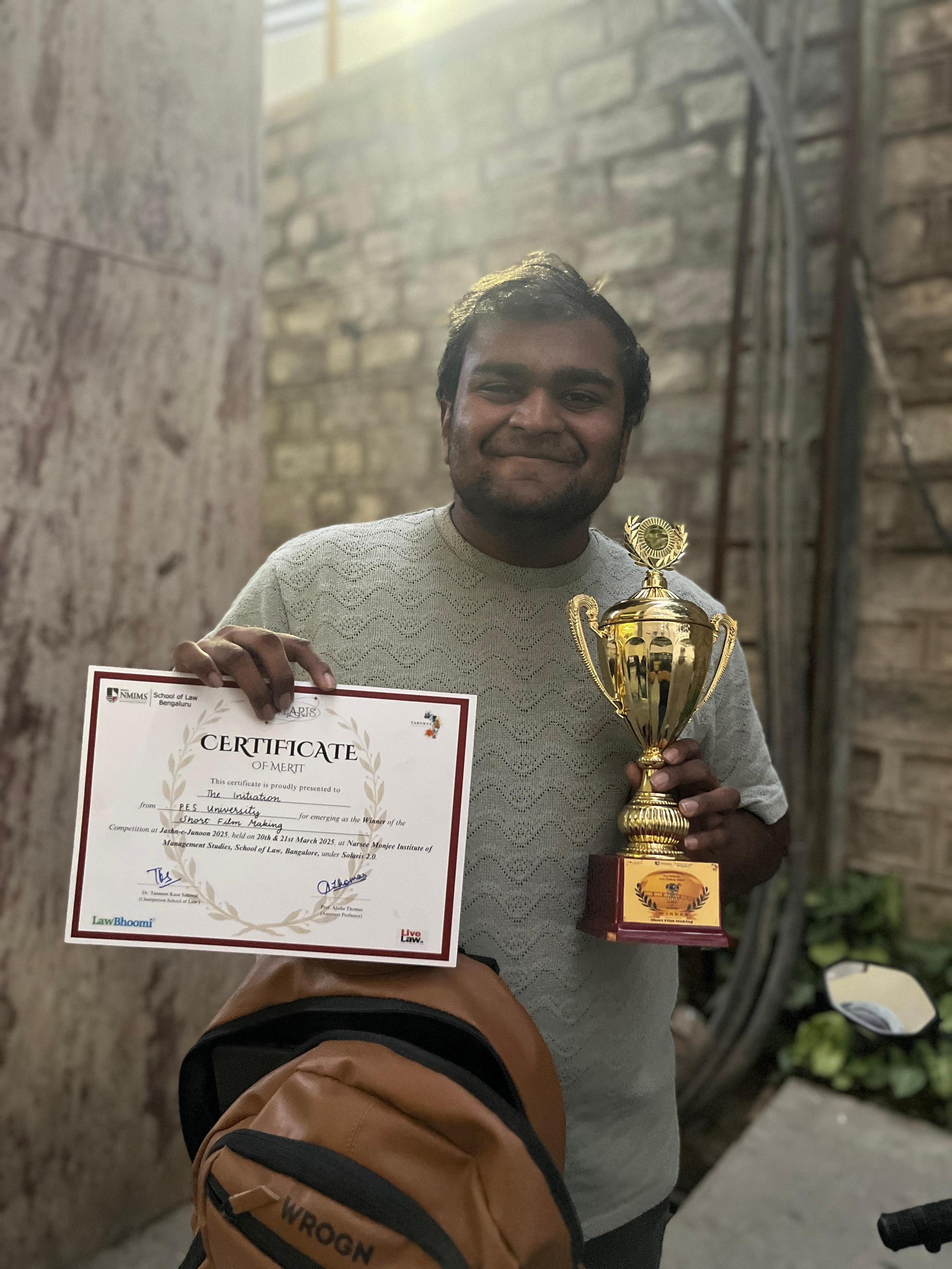 Win in short movie competition