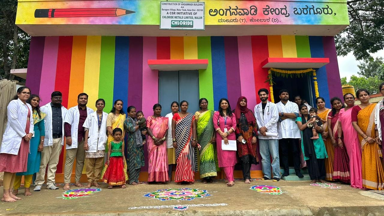 Nutrition Week observed at Anganwadi