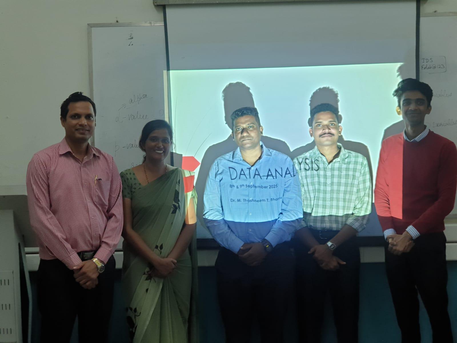 Faculty Outreach: Workshop on statistical tool