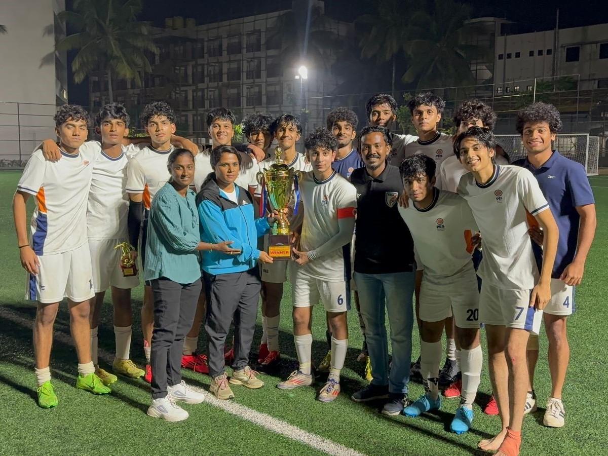 PESU Men's Football Team Triumphs at NMIT Kickfest 2025