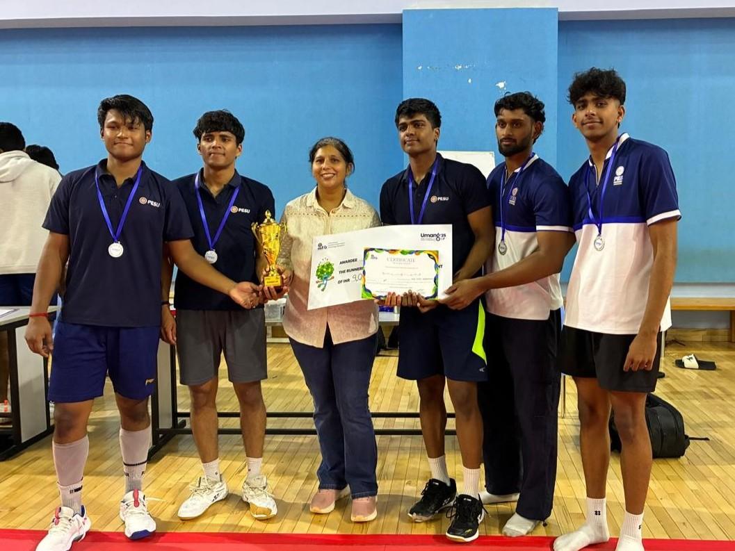 PES University Badminton Men’s Team Shines at UMANG 25