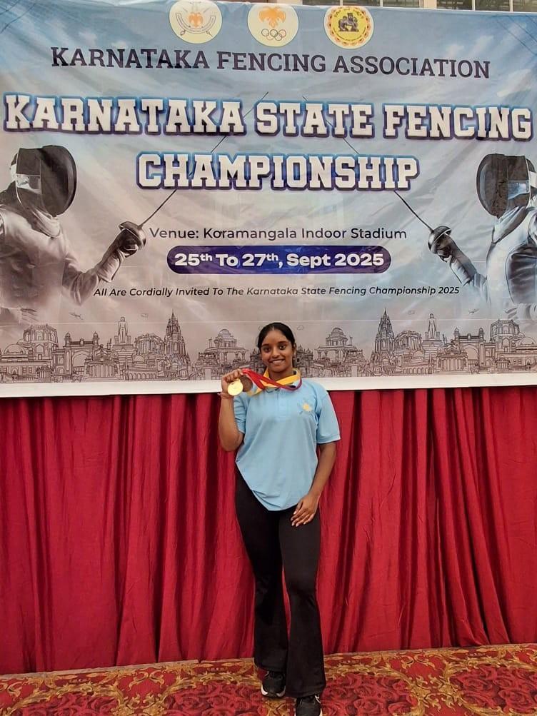 Student Achievement Spotlight: Dhruthika N Andan Shines in Fencing Championship