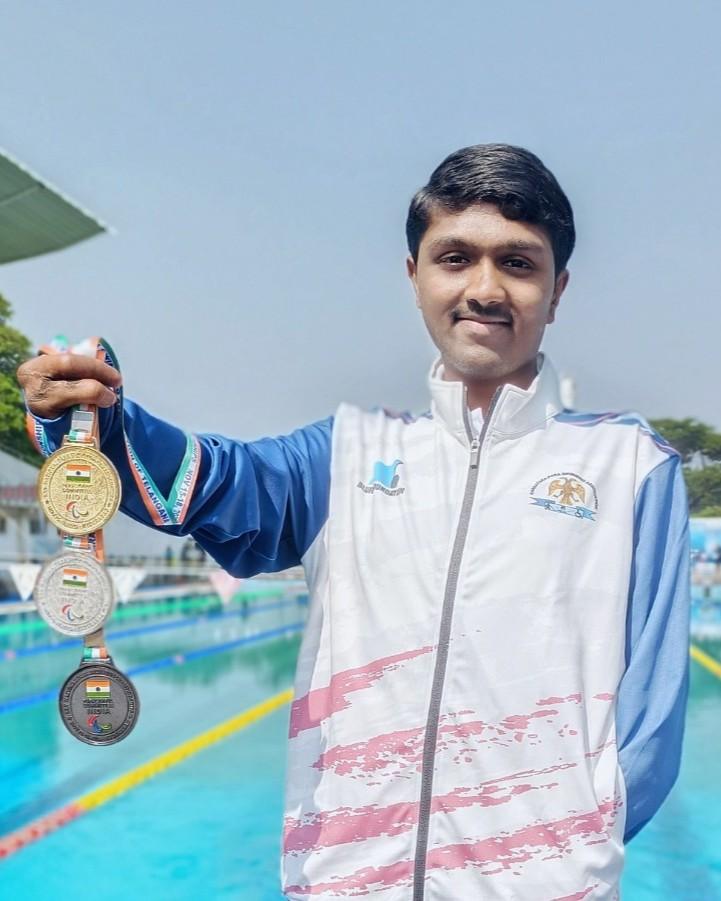 PES University Student Shines at 25th National Para Swimming Championship