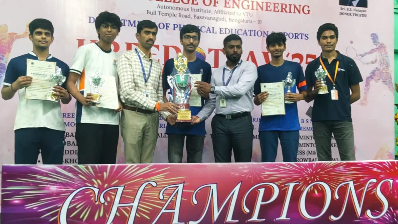 PESU Chess Team Triumphs at KREEDOTSAV 2025