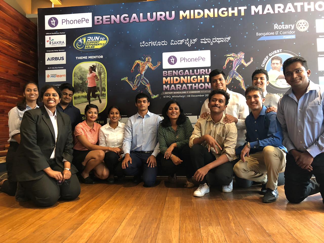 Assisting press conference for a celebrated event