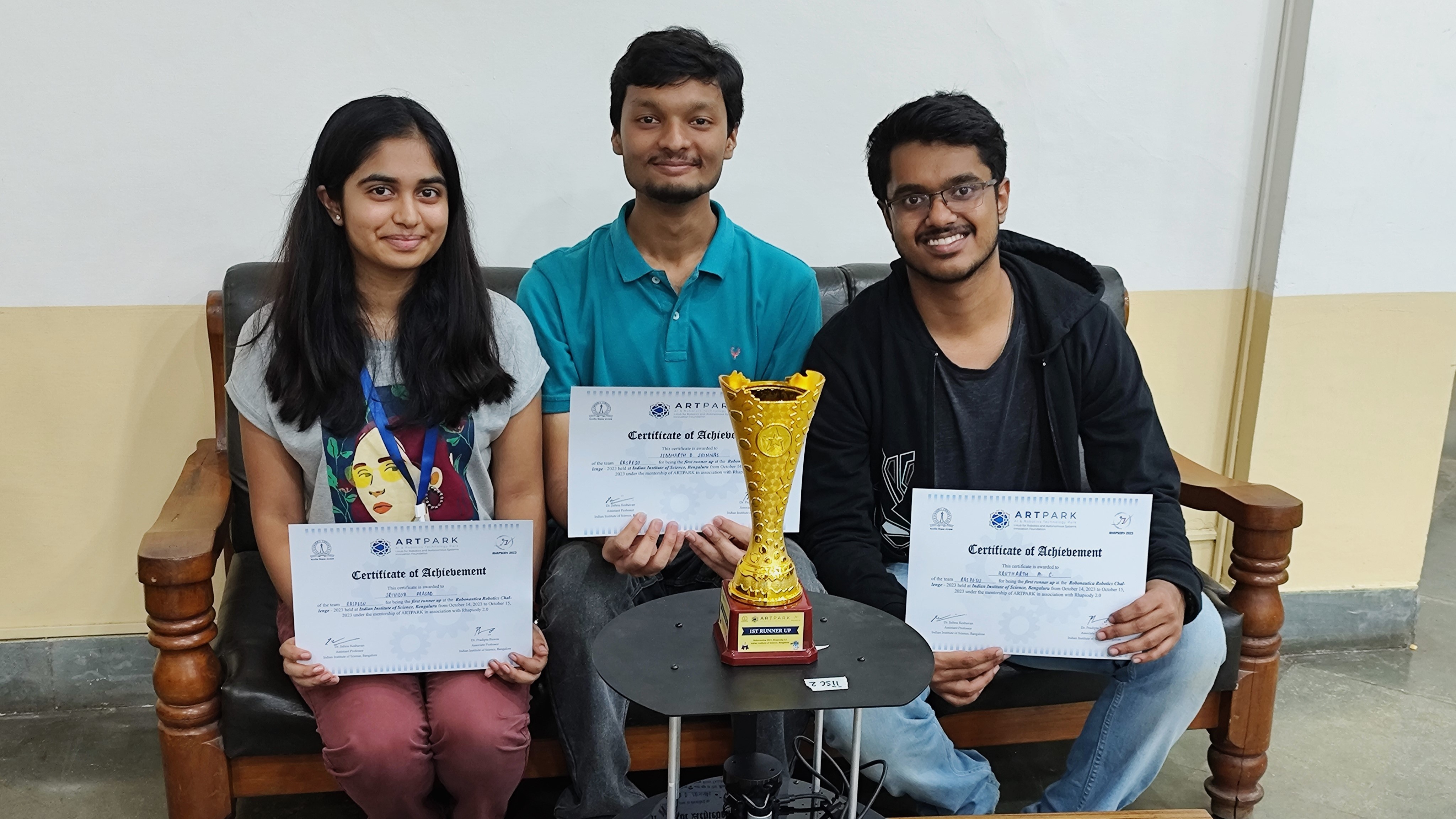 Win at national level robotics competition