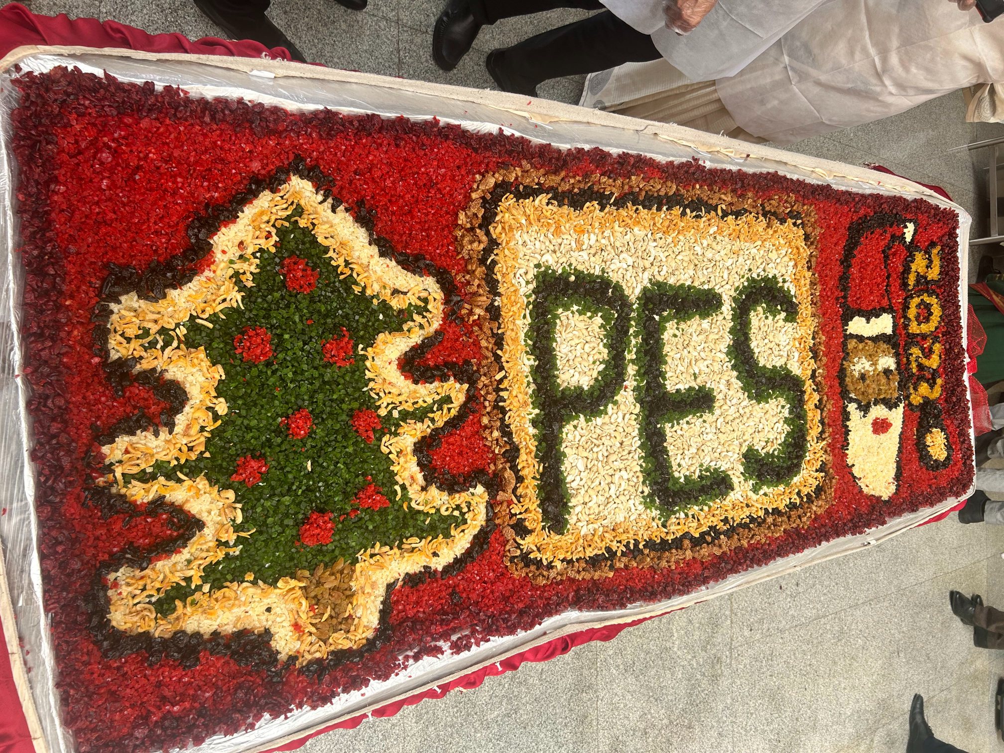 Traditional cake mixing ceremony