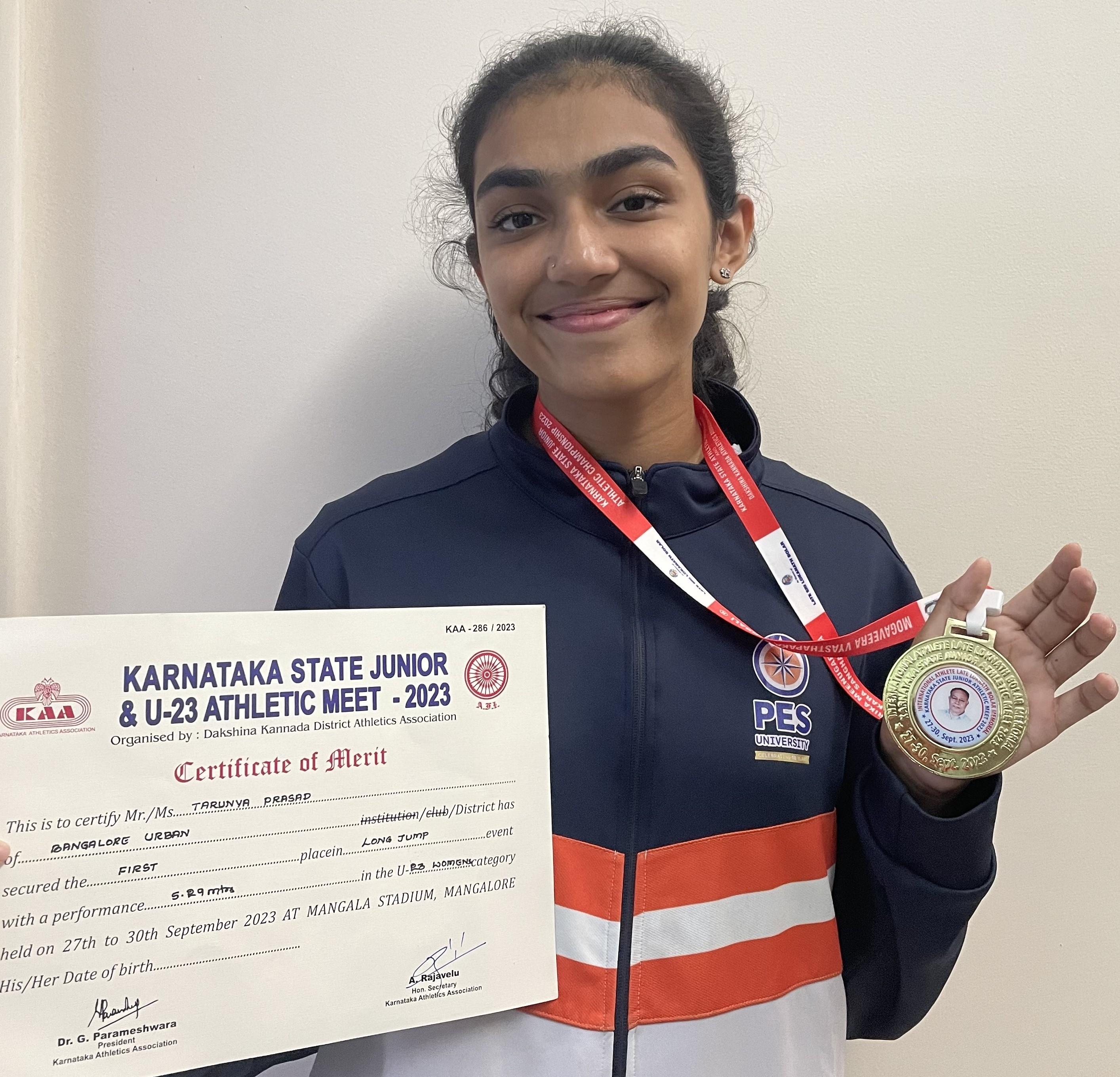 Student achievement: Tarunya Prasad wins in state athletics championship