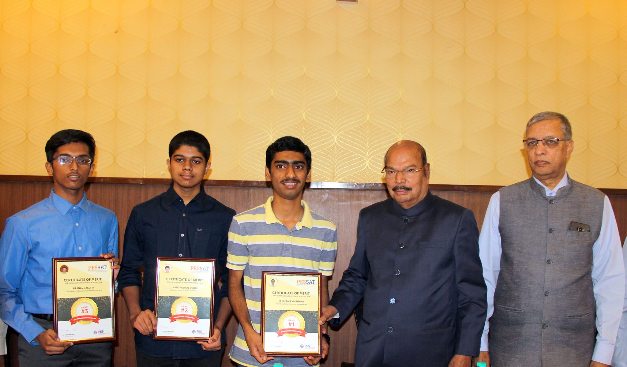 Announcement of PESSAT-2018 Rank List & Felicitation of Toppers